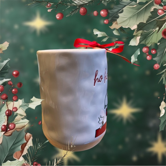 Rae Dunn Snoopy and Woodstock "Ho ho ho" Mug - Picture 3 of 5